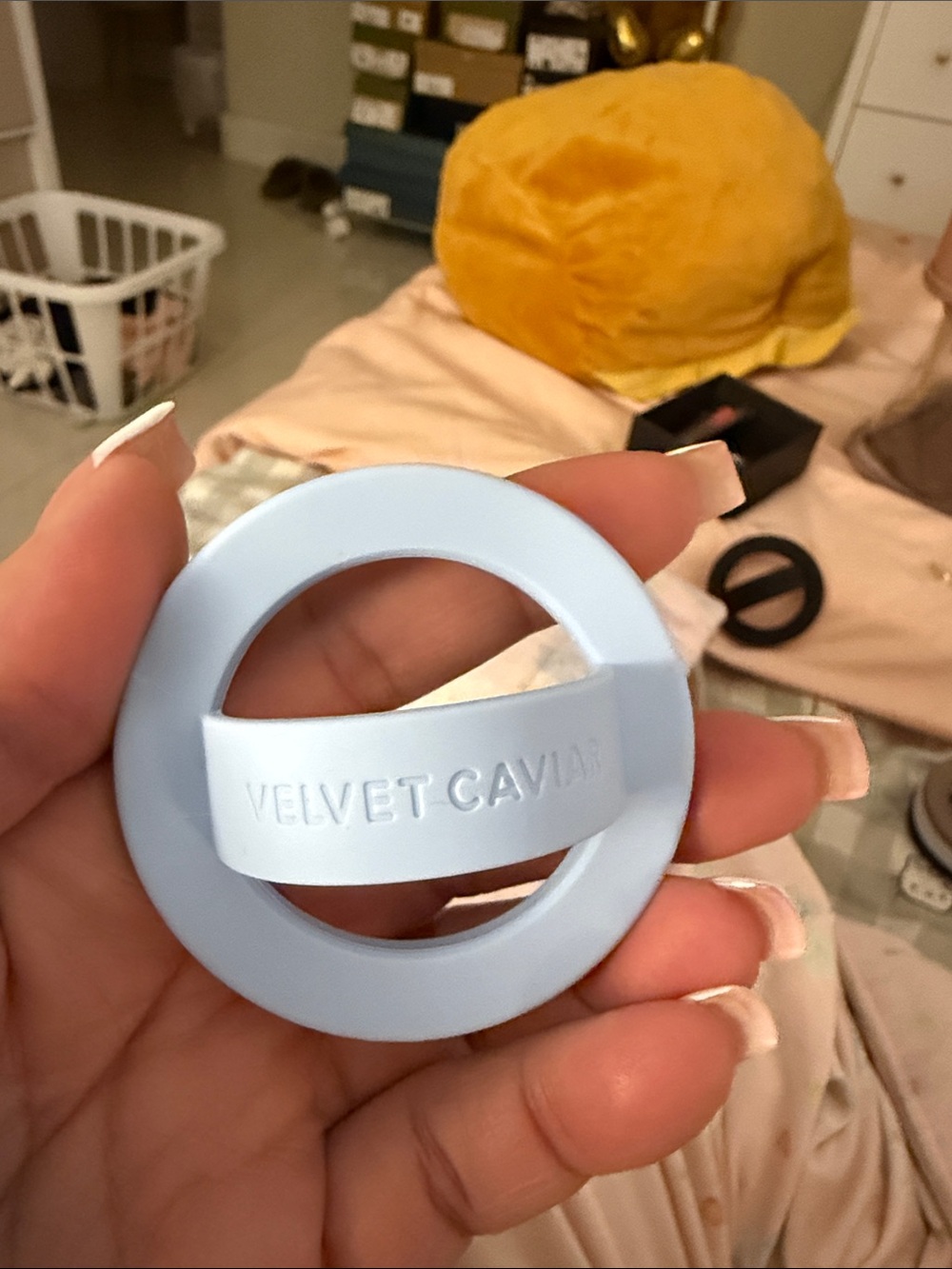 Velvet Caviar Baby Blue Phone Silicone Grip Ring